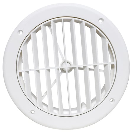 Valterra A/C VENT LOUVERED 5IN PLASTIC, WHITE, CARDED A10-3363VP